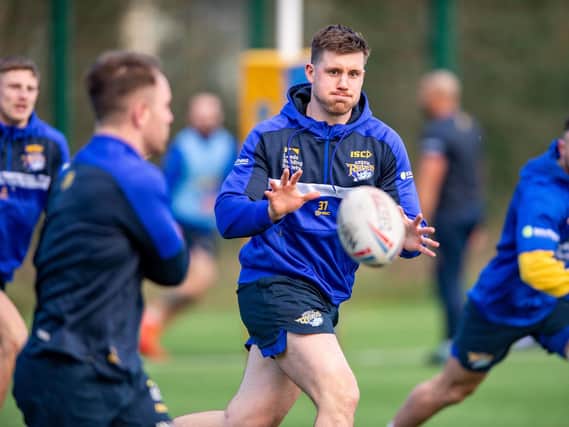 Joe Greenwood training with Leeds Rhinos. Picture by Bruce Rollinson.