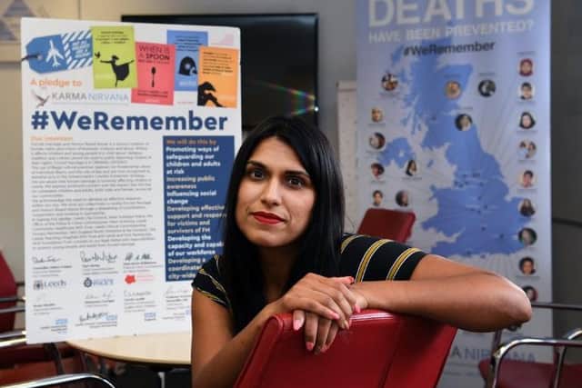 Natasha Rattu, CEO of Leeds-based charity Karma Nirvana, which supports victims of forced marriage and honour-based abuse and violence (picture taken before social distancing guidelines)