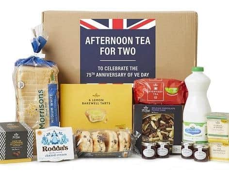 The box will include scones, cakes and champagne truffles