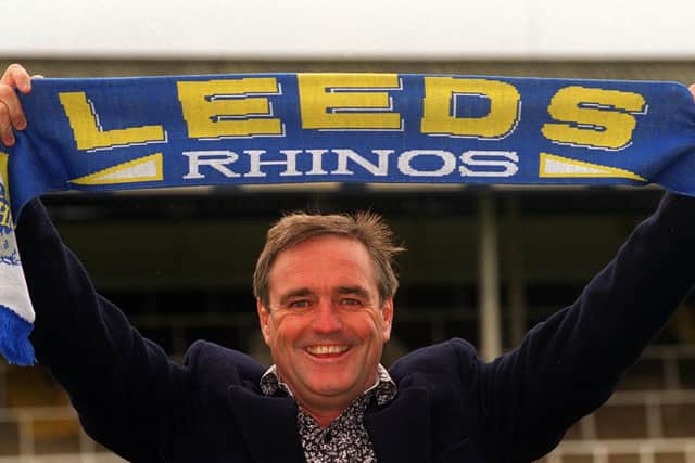 Graham Murray on his first day as Rhinos coach, ahead of the 1998 season. Picture by James Hardisty.