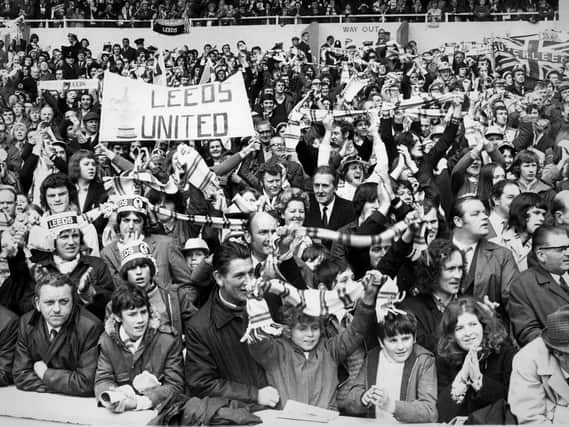 Leeds United fans at Wembley for the 1972 FA Cup Final. PIC: PA