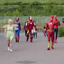 Heros made a special visit to a Pontefract estate to raise money for the Prince of Wales Hospice
