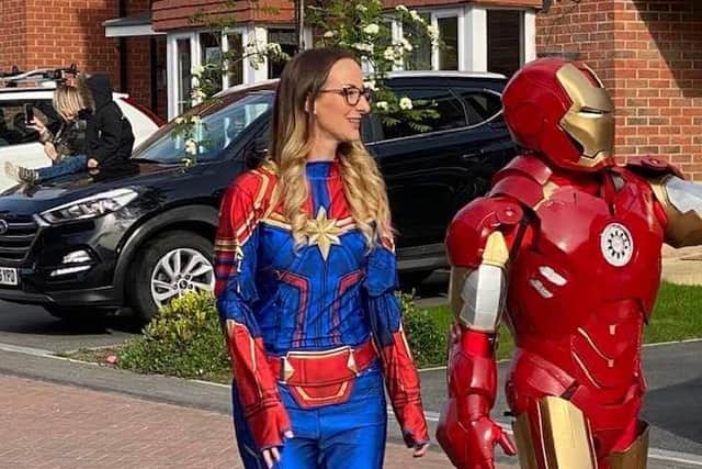 Yesterday they walked through the street in their costumes and waved and greeted the children and families who came to watch them