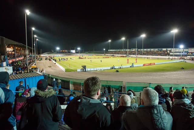 WORKINGTON MAN: Fans at Workington Town's Derwent Park ground. Picture: Allan McKenzie/SWpix.com