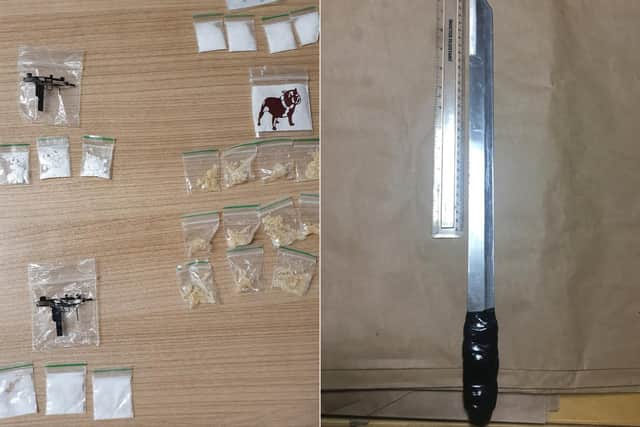 Weapons and drugs seized as part of Operation Jemlock (Photo: WYP_OpJemlock)