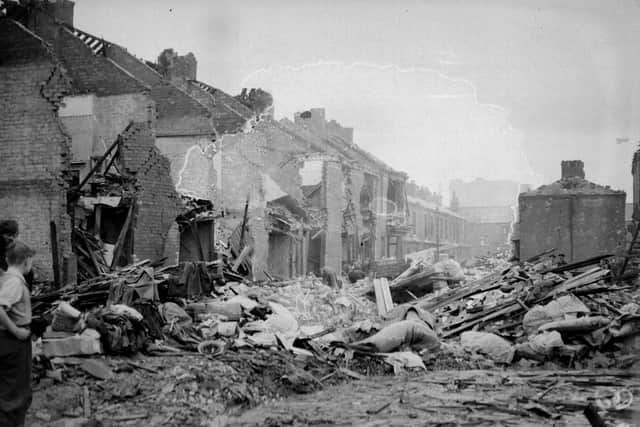 Bomb damage in Leeds in 1941/2