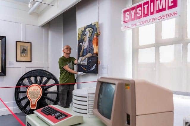 Pictured John McGoldrick, curator for Industrial History at Leeds Industrial Museum, looking at Systime Micro-Computer Equipment from 1973. PIC: James Hardisty.