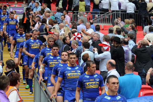 Empty handed again. Leeds Rhinos at Wembley in 2011. Picture by Steve Riding.