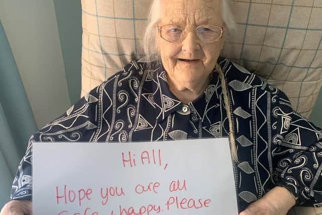 Jillian Richardson, aged 90, has a message for her loved ones.