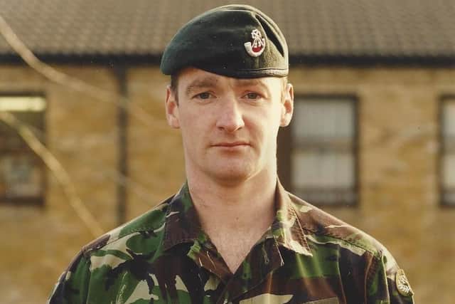 Neil Obbard pictured during his army days.