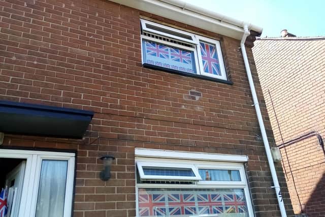 Margaret Horner also decorated her home and garden in Union Jack flags for VE Day.