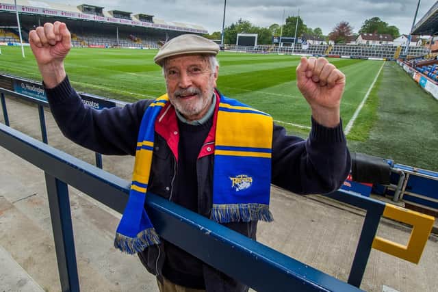 1957 captain Keith McLellan, believed to be the club's oldest surviving player, is still a Leeds fan. He is pictured at Headingley in 2017. Picture by James Hardisty.
