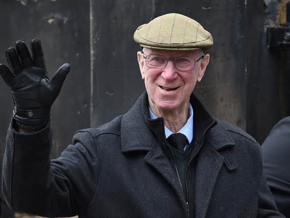 Jack Charlton was pictured last February at former England goalkeeper Gordon Banks' funeral. Photo by PAUL ELLIS/AFP via Getty Images.