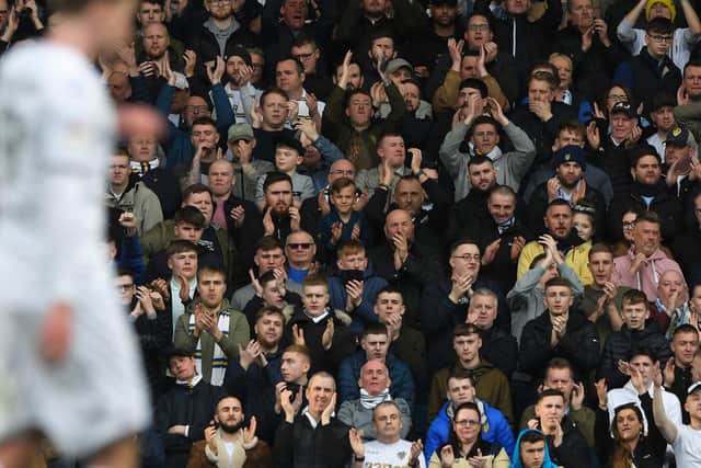 AS IT WAS: Patrick Bamford is applauded by Leeds United's fans as the striker is substituted in Leeds United's most recent outing - the 2-0 win at home to Huddersfield Town on March 7. Photo by George Wood/Getty Images.