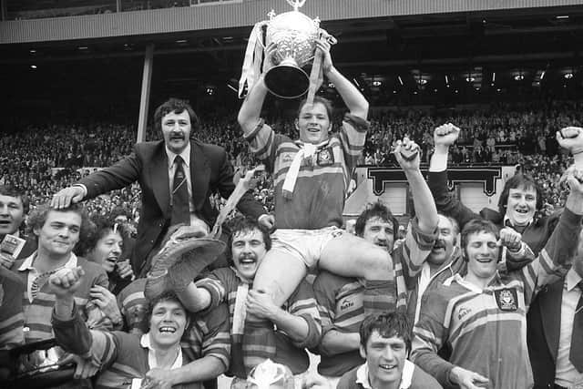 Leeds retained the Challenge Cup by beating St Helens at Wembley in 1978. Picture by Steve Riding.