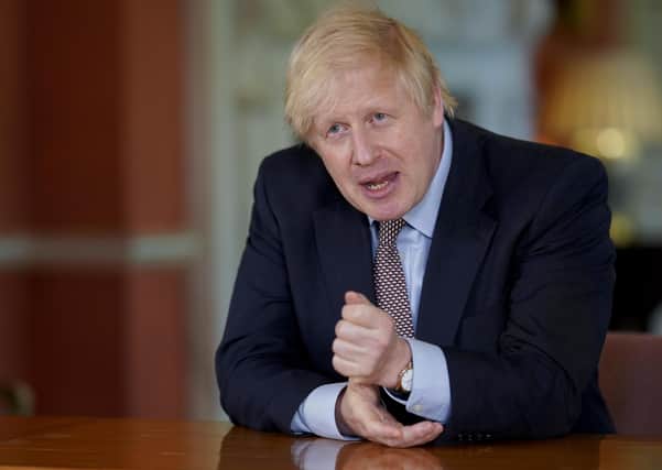 Boris Johnson address the nation from 10 Downing Street last night.