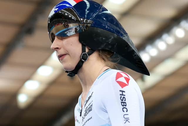 Picture by Alex Whitehead/SWpix.com - 14/12/2018 - Cycling - Tissot UCI Track Cycling World Cup - Lee Valley VeloPark, London, England - Women's Team Pursuit first round, Great Britain's Laura Kenny.