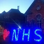The Love NHS sign at St James' Hospital.