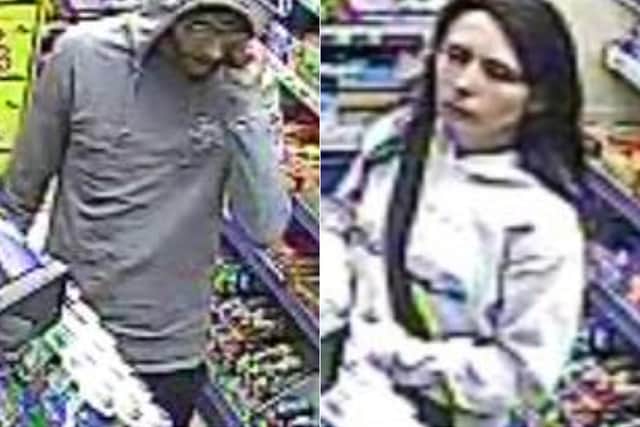 Police would like to trace these two suspects (photo: West Yorkshire Police).
