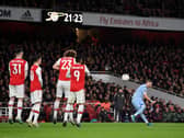 PREMIER AIM: Leeds United left back Barry Douglas swings in a free-kick in January's FA Cup clash at Arsenal whom the Scot hopes the Whites will be facing again next season in the country's top flight. Photo by Shaun Botterill/Getty Images.