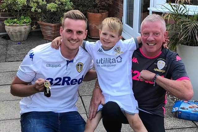 LEEDS MAD - Bradley Lomas, left and dad Martin, right, enjoyed seven glorious months as season ticket holders