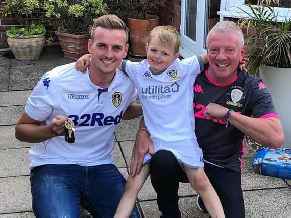 LEEDS MAD - Bradley Lomas, left and dad Martin, right, enjoyed seven glorious months as season ticket holders