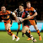 Niall Evalds in action against Castleford during Tigers' 2019 play-offs defeat at Salford. Picture by Richard Sellers/PA Wire.