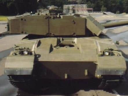 The prototype Challenger 1 tank picturedc during trialing
