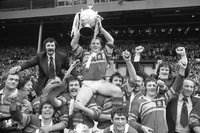 David Ward lifts the Challenge Cup in 1978. Picture: Steve Riding.