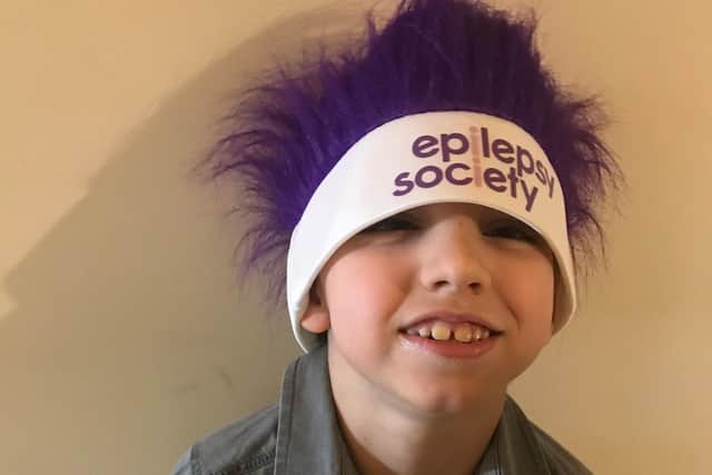 Eight-year-old Zach Eagling, who is doing a 2.6km challenge to raise money for charity after being inspired by the efforts of hero Captain Tom Moore