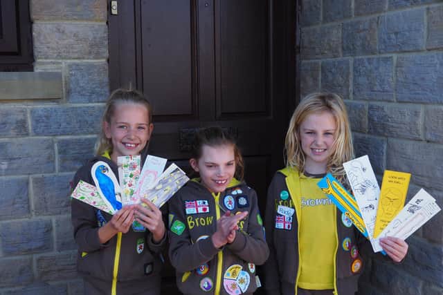 Brownies with some of the bookmarks submitted by celebritie for auction