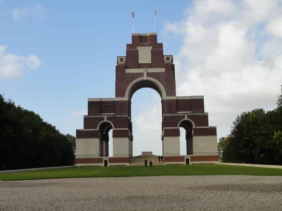 The Thiepval memorial in France features the names of first world war soldiers with no known grave, including Leeds' Great Britain Test star Billy Jarman. Picture: Submitted.
