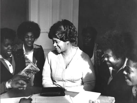 Pictured, GertrudePaul (centre)broke the mould when she started work as the first black headmistress in Leeds, and she went on tocreate a lasting legacyfor the Chapeltown community.Photo credit: Othe