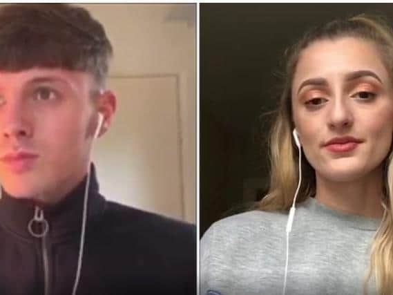 Curtis and Caitlin released the video to lifts people's spirits during lockdown.