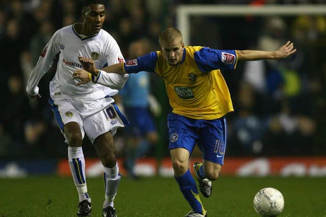 BLAST FROM THE PAST: Leon Constantine, left, in Leeds United's FA Cup first round replay against Hereford United at Elland Road in November 2007. Photo by Alex Livesey/Getty Images.
