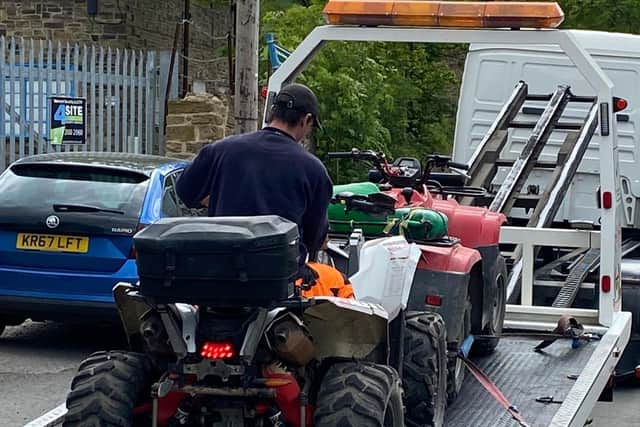 Officers seized three illegal quad bikes and one motorbike (Photo: WYP)