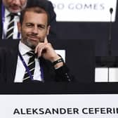 OPTIMISTIC: President of UEFA Aleksander Ceferin. Photo by FRANCK FIFE/AFP via Getty Images.