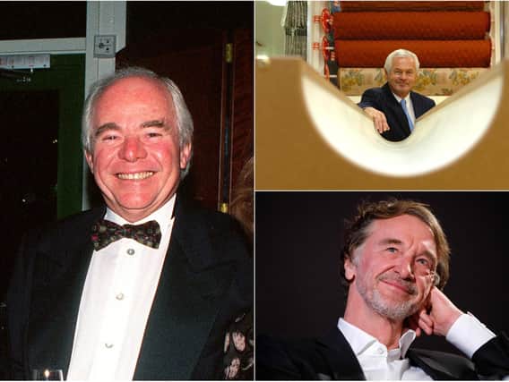 Pictured clockwise from left to right: Eddie Healey, founder of Meadowhall, Bill Adderley founder of Dunelm Mill and Jim Ratcliffe, Chief Executive Officer of Ineos.