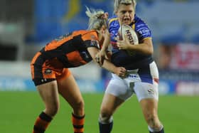 Aimee Staveley starred in Leeds Rhinos' Women's Super League Grand Final win over Castleford Tigers. Picture by Steve Riding.