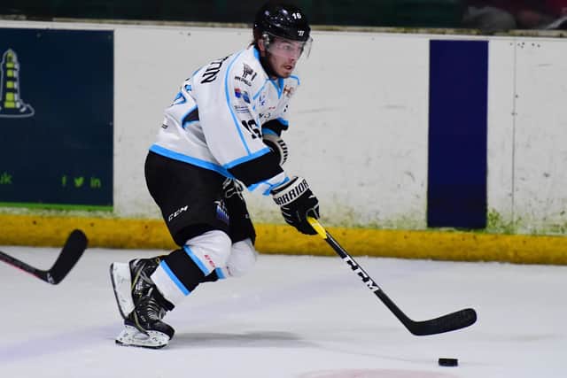 PREVIOUSLY: Lewis Houston, pictured in action for Solway Sharks against Whitley Bay before his move to Leeds Chiefs. 
Picture courtesy of Colin Lawson.