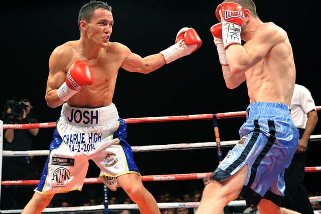 ACTION: From Josh Warrington's victory over Martin Lindsay. Picture: Picture: Jonathan Gawthorpe.