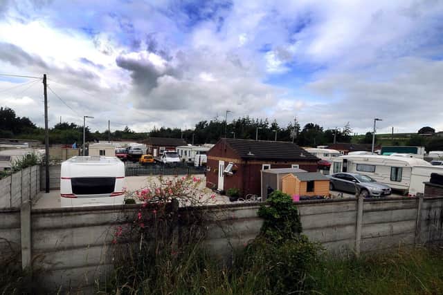 The designated traveller site at Cottingley.