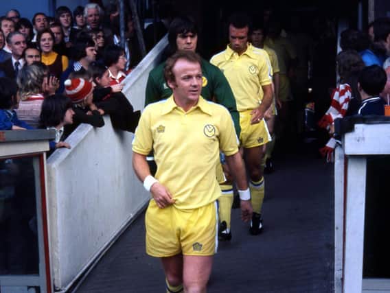 Captain Billy Bremener leads out Leeds United. PIC: Varley Picture Agency