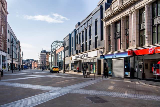 Leeds city centre has been deserted for weeks.