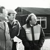 LEGENDS - YEP reporter Don Warters, centre, with legendary Leeds United boss Don Revie, left, and captain Billy Bremner
