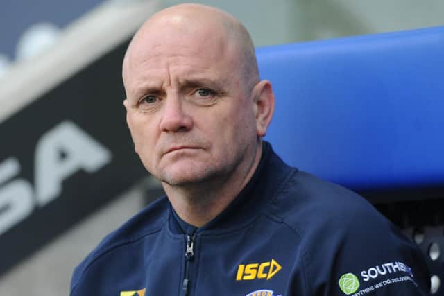 Leeds Rhinos head coach Richard Agar. Picture: Steve Riding.