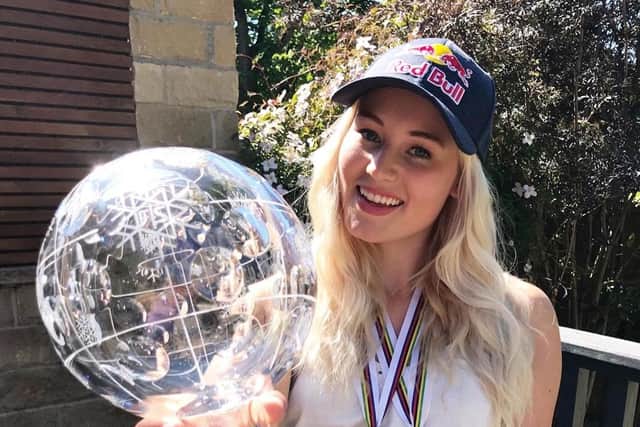 Katie Ormerod with her Crystal Globe. Picture submitted.