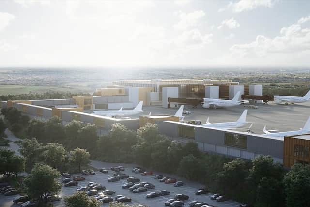 An artist impression for the new airport.