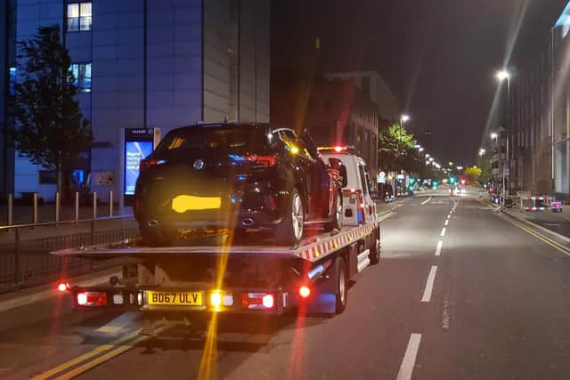 The driver was stopped in Leeds city centre