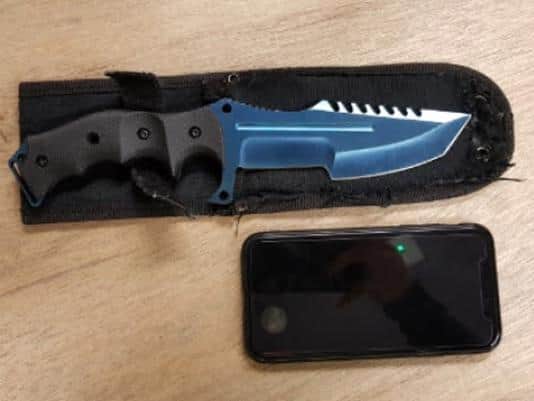 Officers from the Operation Jemlock team found this knife. Photo: WYP